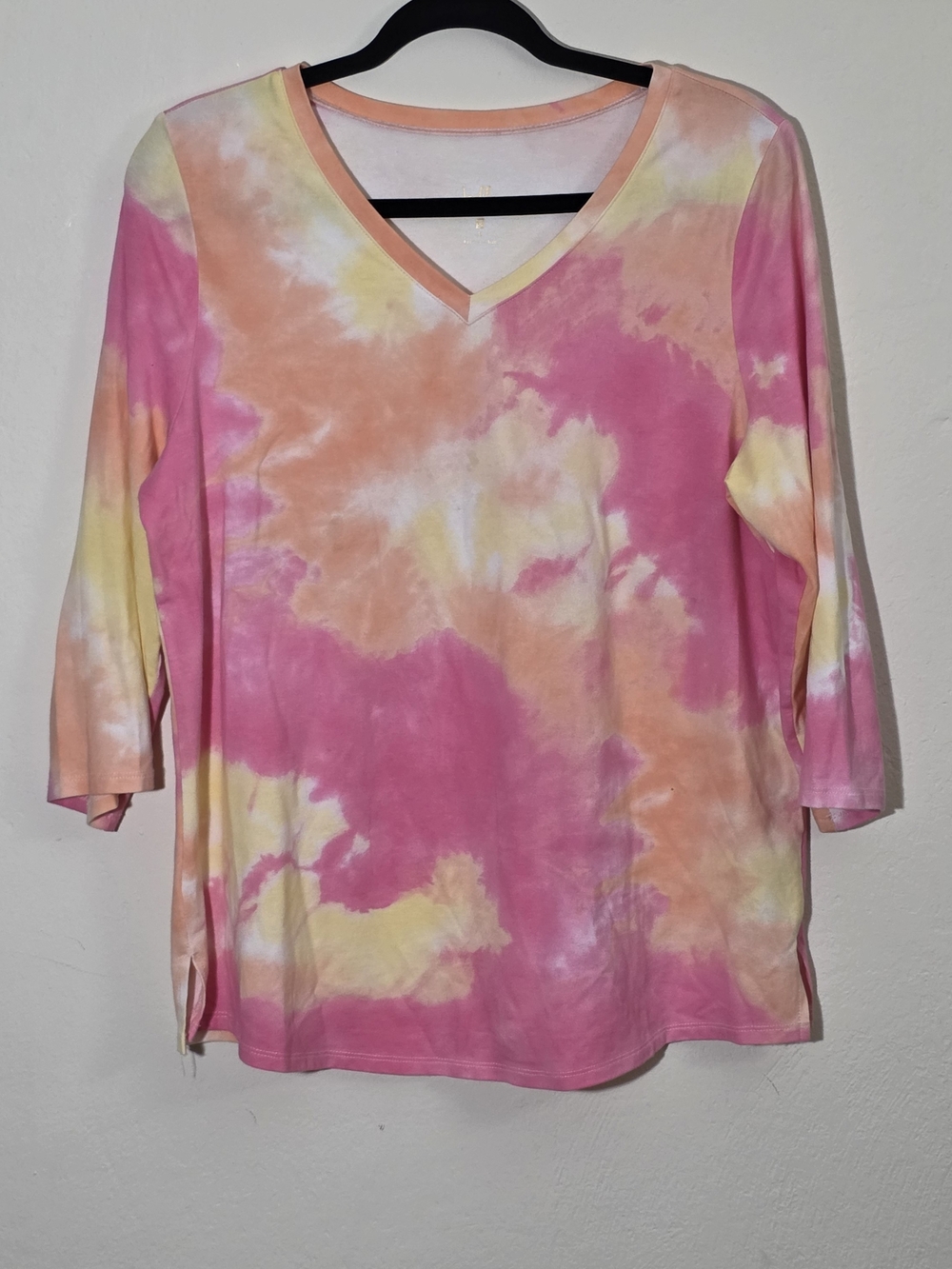 belle by Kim Gravel Top in White with Gold Logo